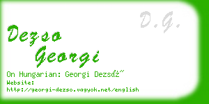 dezso georgi business card